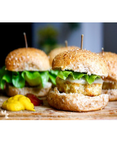 HAMB&Uacute;RGUER DE FRANGO AO MOLHO BRANCO